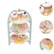 thumbnail image 5 of Juego de té de madera, juego de simulación para fiesta de té para niños, juego de rol con magdalenas, pasteles, para niños pequeños, niñas, 5 of 8