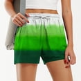 thumbnail image 1 of LOVZFMLL Shorts Décontractés Imprimés Taille Haute pour Femmes Vert 3TG, 1 of 5