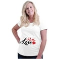 thumbnail image 7 of Hello Love Expecting Little One Women's Maternity T Shirt Tee Brisco Brands 2X, 7 of 7