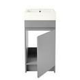 thumbnail image 5 of Mainstays 17.75" Bathroom Vanity Cabinet with Cultured Marble Sink, Soft Silver, 5 of 6