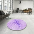 thumbnail image 3 of Ahgly Company Indoor Rectangle Patterned Heliotrope Purple Area Rugs, 6' x 9', 3 of 6