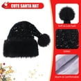 thumbnail image 5 of Personalized Sequin Santa Hat for Adults, Red Glitter Christmas Party Hat, Xmas Halloween New Year Holiday Headwear, 5 of 5