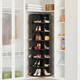 thumbnail image 4 of SpaceAid Rotating Shoe Rack Tower 7 Tier, Display Lazy Susan, Black, 23.2"D x 23.2"W x 63"H, 4 of 6