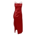 thumbnail image 4 of EliteGoogv Womens Dresses Spaghetti Strap Off Shoulder Long Dresses For Women Side Slit Flowy Fit Summer Dresses Date Night Vacation Party Dresses RD2, 4 of 5