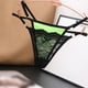 thumbnail image 5 of Lace Tiny Thong Women See-Through Sexy Lingerie Low Waist Briefs Hollow Out G-String Breathable Cotton Crotch Underwear, 5 of 5