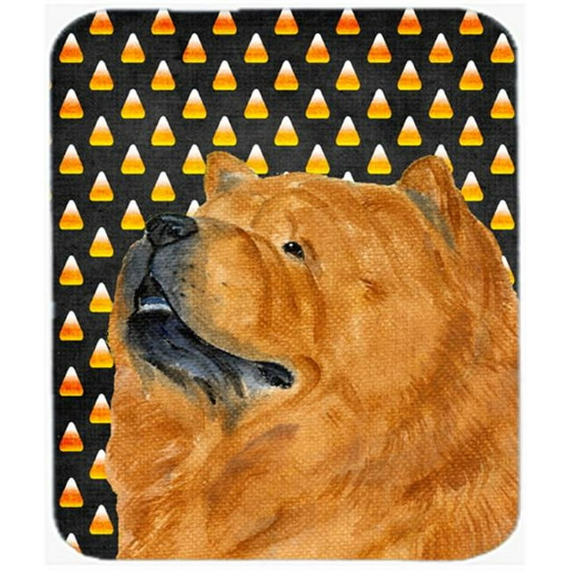 Chow Chow Candy Corn Halloween Portrait Mouse Pad, Hot Pad Or Trivet