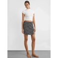 thumbnail image 3 of Floral High Waist Side Slit Mini Skirt, 3 of 5