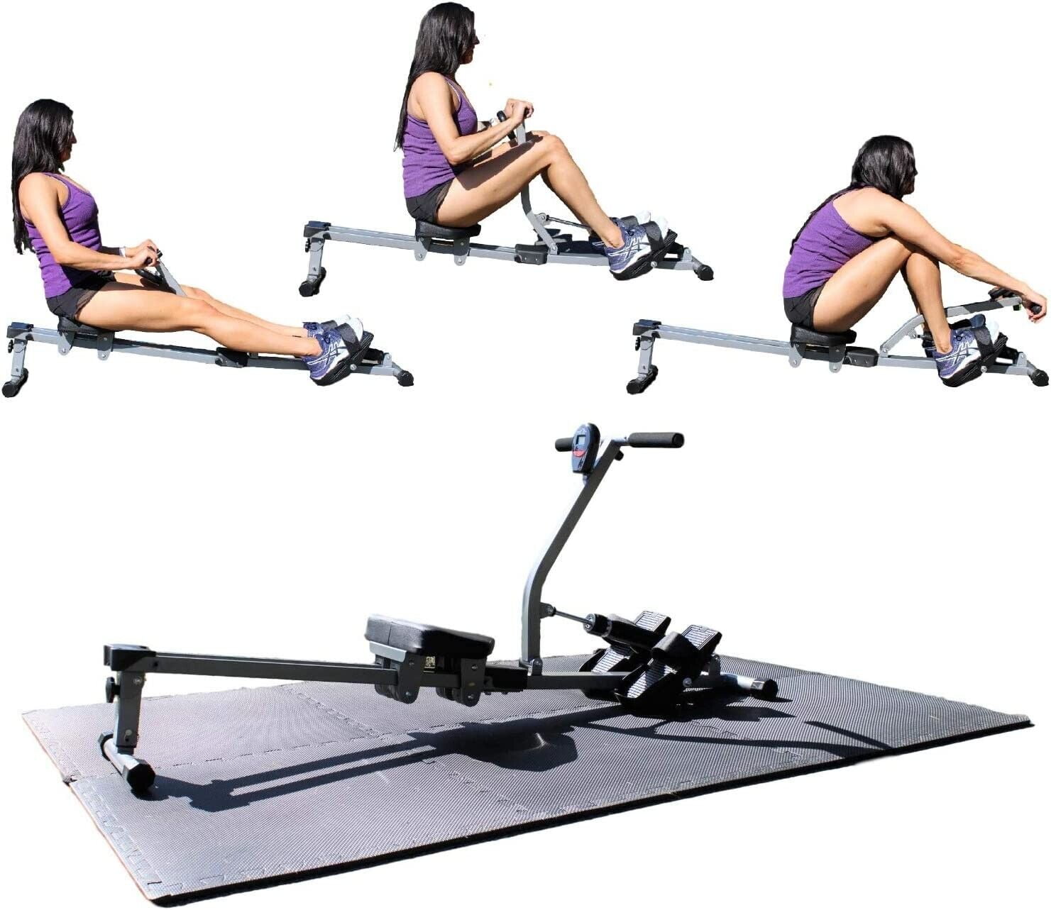 Iron Bar Fitness Rowing Machine: Full Body Workout for Weight Loss and Stay in Shape