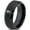 Black Bevel Tungsten, variant on Tungsten Lighthouse Tower Building Structure Light Band Ring 8mm Men Women Comfort Fit Black Dome Polished