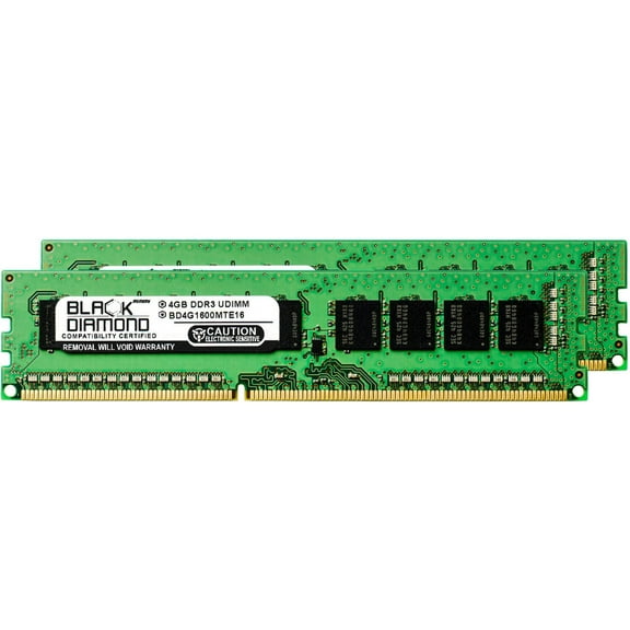 8GB 2X4GB RAM Memory for Asus M4 Series M4A785TD-V EVO, M4A78LT-M-LE DDR3 ECC UDIMM 240pin PC3-12800 1600MHz Black Diamond Memory Module Upgrade