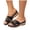 Black, variant on Wedge Sandals for Women Open Toe Fashion Slides with Metal Chain Comfortable Slippers with Cushioned Footbed for Summer White Size 9