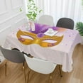 thumbnail image 5 of Coolnut Mardi Gras Tablecloth, Waterproof Washable Polyester Square Table Cover, Durable Tablecloth for Kitchen Dining Table Party Decor, 60"X 120", 5 of 7