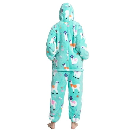 

One Piece Pajama Jumpsuits One Piece Pajamas Adult Onesie Pajamas Onesie Sleepwear Hooded Onesie Sleepwear Hooded Jammies Cartoon Patterns Printing Keep Warm Sleeves One Piece
