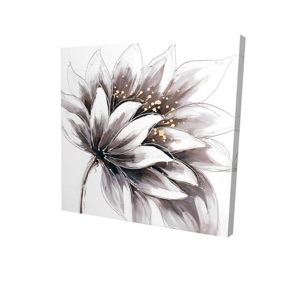 Begin Home Decor 2080-3232-FL77 32 x 32 in. Purple Flower with Gold Center-Print on Canvas