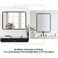 thumbnail image 2 of ANDY STAR 30 x 40 Inch Rectangular Wood Framed Vanity Mirror, Black & Gold, 2 of 7
