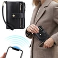 thumbnail image 2 of 1Pc Clearance Sale! PU Leather Small RFID Blocking Wallet, Trifold Compact Card Holder with Zipper (One Size, Black), 2 of 8