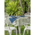 thumbnail image 2 of Outdoor Tablecloth with Umbrella Hole and Zipper, Geometric Round Table Cloth 60 Inch Waterproof Tablecloth, Abstract Sage Green White Boho Circle Dot Picnic Table Cover for Patio Camping, 2 of 7