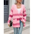 thumbnail image 3 of Zeagoo Women' Cardigans Long Sleeveless Sweater Button Down Open Front Colorblock Clothes, 3 of 5