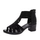 thumbnail image 2 of Sandalias transpirables de verano para mujer con suela gruesa de diamantes de imitación y puntera abierta Wmkox8yii nm8650, 2 of 8
