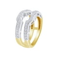 thumbnail image 2 of Round Shape White Cubic Zirconia Enhancer Guard Ring 14K Yellow Gold Ring Size - 9.5, 2 of 3