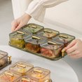thumbnail image 4 of 6-Section Clear Plastic Snack Tray with Lids - Multi-Compartment Display for Candy, Nuts, Dried Fruits, Kitchen Pantry & Party Serving, 4 of 9