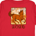 thumbnail image 4 of Inktastic 2026 Chinese New Year Horse Boys or Girls Long Sleeve Toddler T-Shirt, 4 of 5