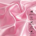 thumbnail image 3 of 2 Pack Silky Satin Standard Pillowcases for Hair and Skin, Super Soft and Cooling Pillow Cases with Envelope Closure, 20x26 Inches, Pink, 3 of 7