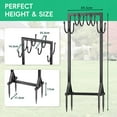 thumbnail image 4 of Heavy Duty Garden Hose Holder, 116CM Freestanding Metal Hose Stand with Dual-Sided Design & Hooks, Removable Outdoor Water Hose Rack for Garden Use, 4 of 7