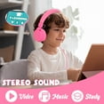 thumbnail image 4 of ONTA Kids Headphones for Boys Girls, Foldable Adjustable Stereo Wired over Ear Headphones for Kids, Toddler Earphones School Teen for School Computer Laptop Game(pink), 4 of 9