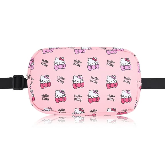 Sanrio Hello Kitty Crossbody Bags for Women | Travel Essentials for Women Fanny Pack Belt Bag with Buckle | Lightweight Travel Accessories Cross Body Bag