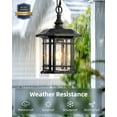 thumbnail image 4 of VIANIS Outdoor Pendant Light, White Hanging Outdoor Lights Fixtures, 1-Light Adjustable Outdoor Chandelier, Modern Outdoor Lantern for Porch, Entryway, Patio, Door with Tempered Seed Glass, 4 of 9
