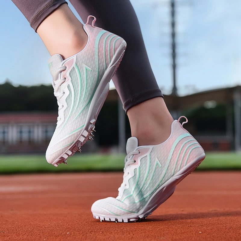 Men Women Kids Track and Field Shoes Professional 8 Spikes Running Racing Sneakers Breathable Lightweight Sprinting Shoes