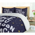 thumbnail image 5 of Ambesonne Starry Sky Duvet Cover Set, Planets Galaxy Space, Calking, Dark Blue Grey Multicolor, 5 of 6