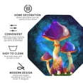 thumbnail image 4 of Kll Octagon Drink Coasters Set Of 4,Pu Leather Absorbent Coasters Set Decorative Coffee Cup Coasters Housewarming Gift For Home Decor-Magic Mushrooms ,Fireflies, 4 of 9