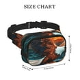 thumbnail image 4 of Fotbe Sac Banane Imprimé Aigle Chauve Texturé pour Femmes et Hommes, Sac de Taille Carré à Double Couche Imperméable avec Sangle Réglable pour Randonnée, Jogging, Cyclisme, 4 of 9