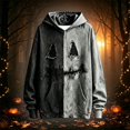thumbnail image 2 of Boys Halloween Hoodie Patchwork Pumpkin Face Warm Lining Pullover Hoodie 1-16 Years Autumn, 2 of 4