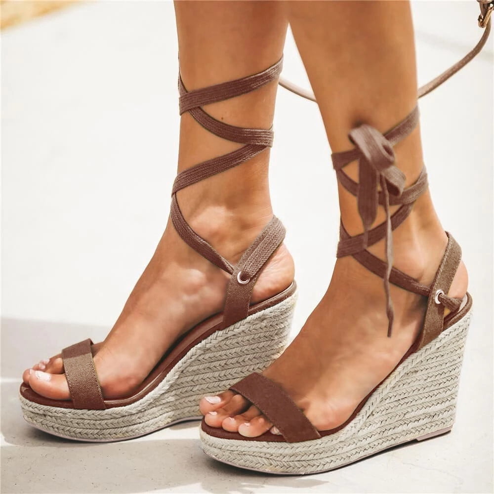 peep toe platform wedges