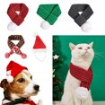 thumbnail image 2 of (70cm L)Christmas Pet Scarf with Moose Collar Coffee Color Size, 2 of 3