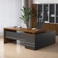 thumbnail image 1 of Minimalist Modern Office Desks Computer Cabinet Drawers Writing Storage Executive Mainstays Laptop Mesa Escritorio Accessories My Lux Decor Round, 1 of 6