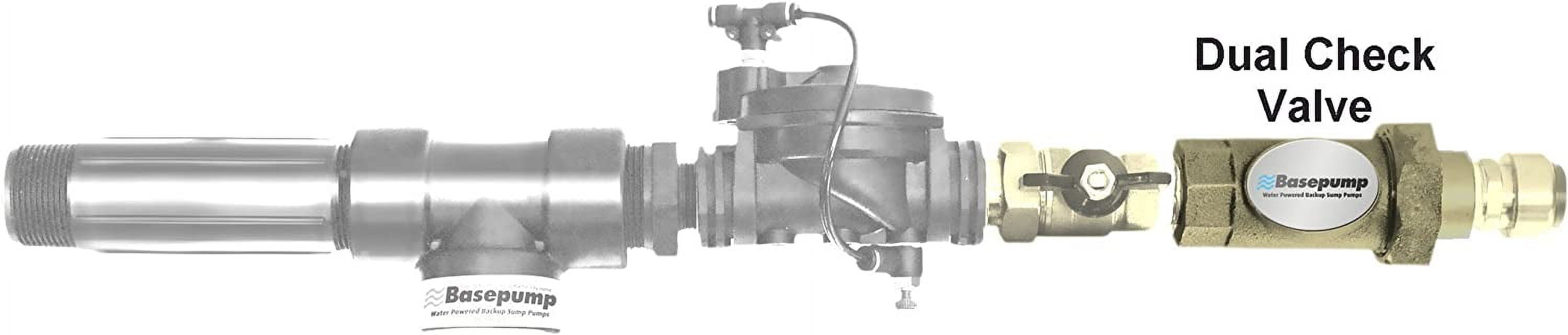 950 GPH Premium High Volume Water Powered Backup Sump Pump with Water Alarm and Installation Kit