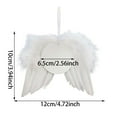 thumbnail image 3 of DIY Custom Photo Angel Wing Ornament White Angel Wing Hangs Heat Transfer Photo Wing Pendant Christmas Ornament Christmas Commemorative Ornament, 3 of 7