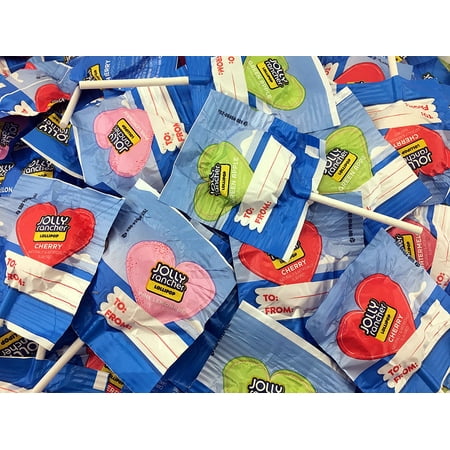 Jolly Rancher Lollipops Heart Shaped, Original Flavors (Pack of 2 Pounds)
