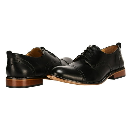 

LIBERTYZENO Mens Formal Leather Oxford Style Dress Shoes Black