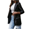 thumbnail image 2 of Vedolay Womens Coat Womens Suits Fall Coats Plus Size Casual Long Sleeve Lightweight Jacket,Black L, 2 of 5