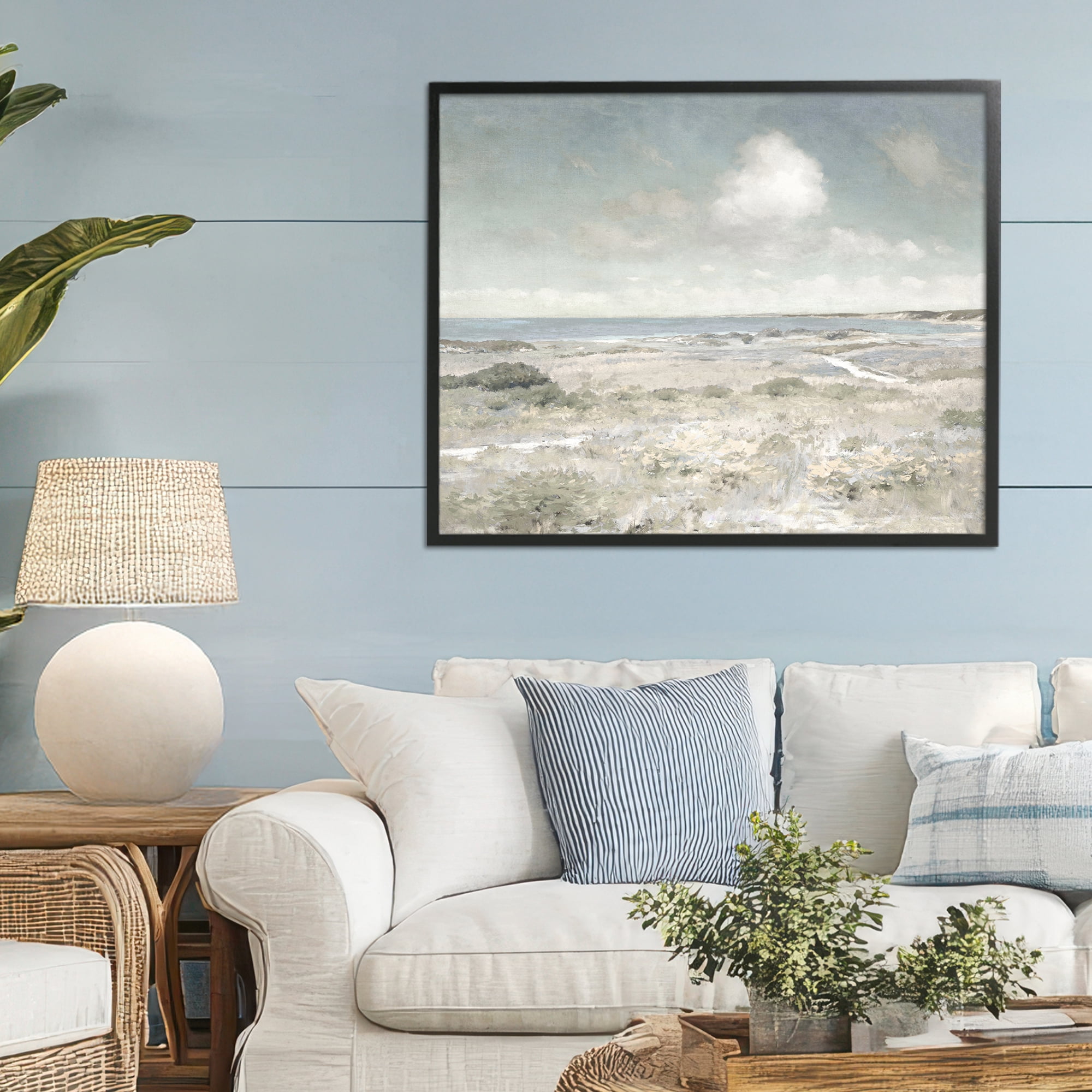 Stupell Industries By The Shore Neutrals Black Framed Giclee Art, design by Christy McKee