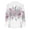 Pink, variant on Enjoytime Womens Blouse Fashion Floral Printed Shirts V-Neck Button Long Sleeved Plus Size Tops for Women