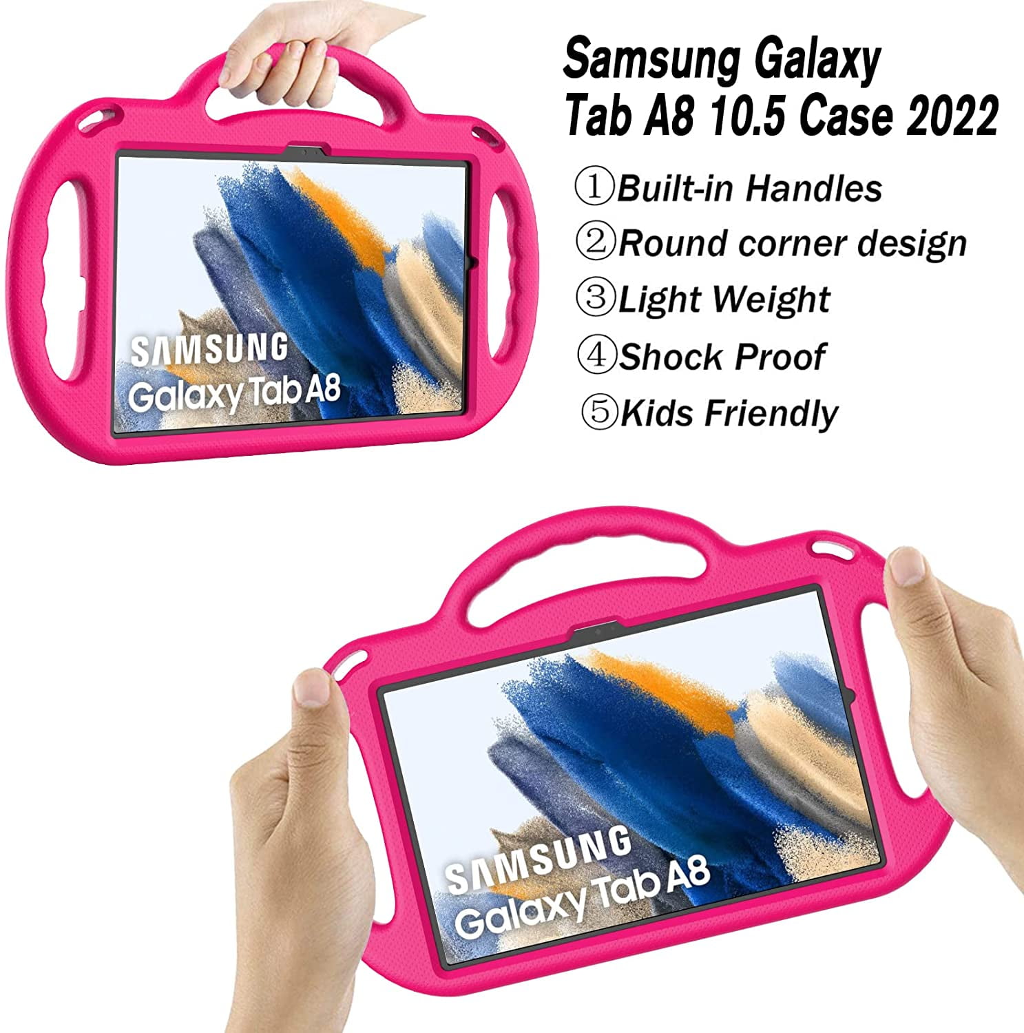 Tablette Cas pour Samsung Galaxy Tab A8 2022 SM-X200/X205 10.5 Enfant  OligShockproof Cas pour Galaxy Tab A7 SM-T500/Taffair 10.4