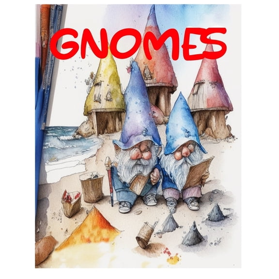 Gnomes coloring book 48 pages (Paperback)
