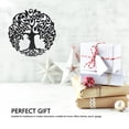 thumbnail image 4 of Tree Of Life Wall Art, Black Electrostatic Powder Coating Tree Art Wall Sculpture 11.8 Inch  for Living Room, 4 of 7