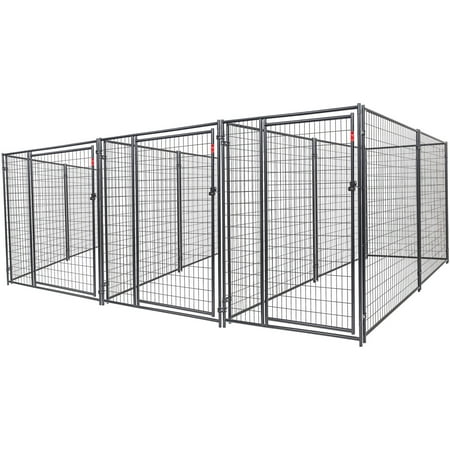 Lucky Dog Heavy Duty Dog Kennel 3 Run W Common Wall Walmart Com
